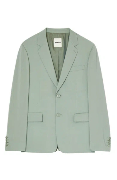 Sandro Formal Virgin Wool Sport Coat In Light Green