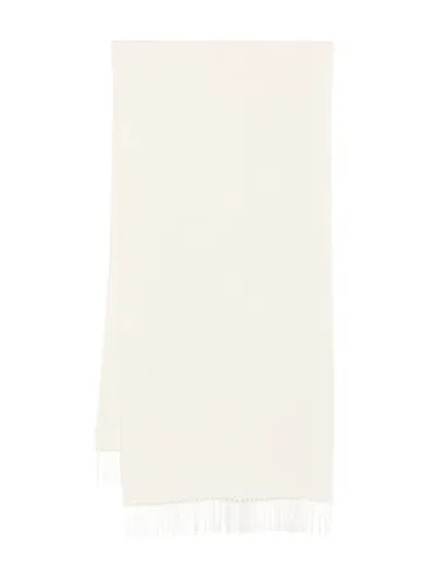 Sandro Kaschmirschal Mit Fransen In White