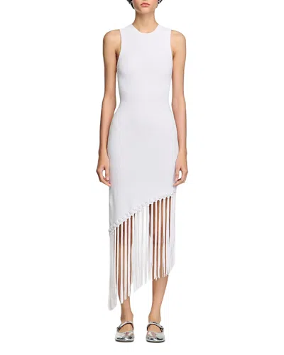 SANDRO FRINGED CROCHET MAXI DRESS