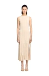 Sandro Fringed Knit Maxi Dress In Metallic