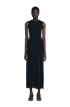 Sandro Fringed Maxi Dress In Black