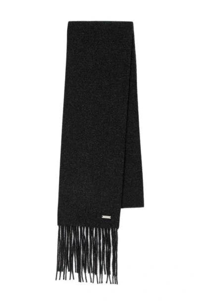 SANDRO SANDRO FRINGED WOOL SCARF