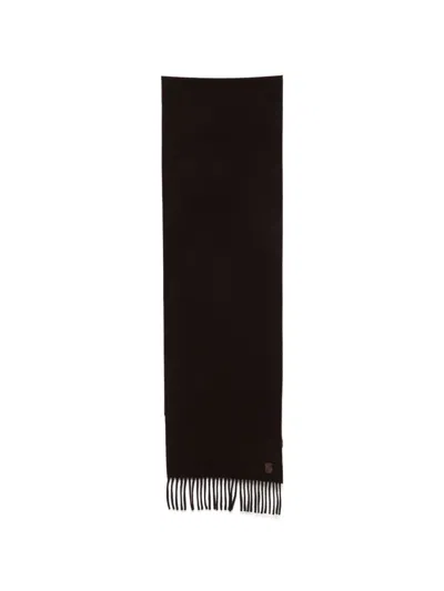 Sandro Fringed-edge Scarf In Brown