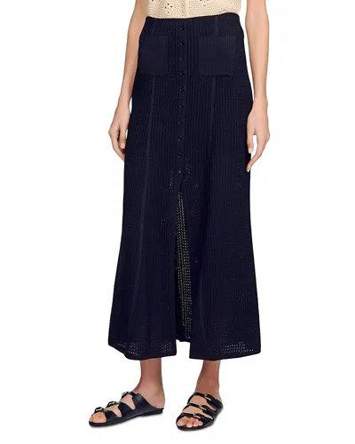 SANDRO FRONT SLIT SKIRT