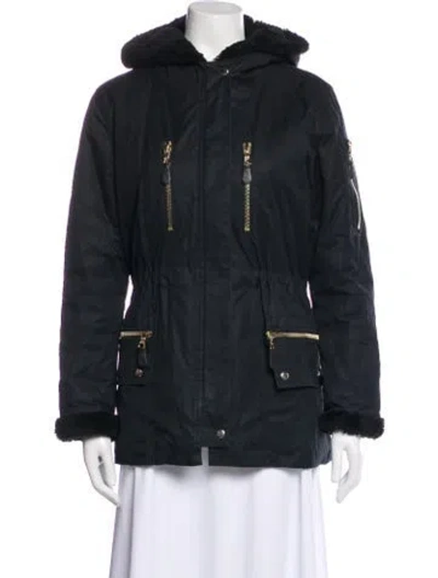 Pre-owned Sandro Fur Coat In Black