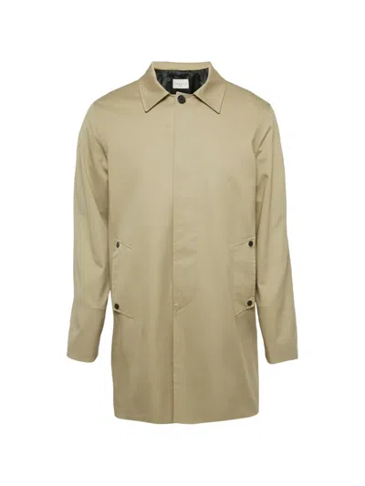 Pre-owned Sandro Gabardine Short Coat In Neutral