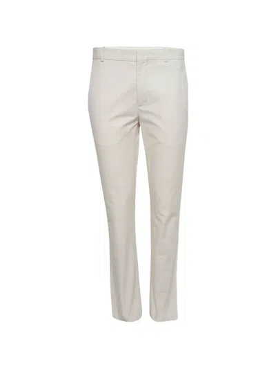 Pre-owned Sandro Gabardine Trousers In Neutral