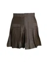 Sandro Gael Layered Pleated Jacquard Shorts In Multicolor Viscose In Multi