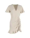 Sandro Woman Short Dress Beige Size 2 Polyester In Beige