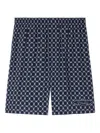 Sandro Geometric-pattern Shorts In Blue