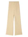 Sandro Geometric-pattern Textured Trousers In Neutral