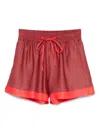 Sandro Geometric-print Shorts In Brown