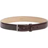 Sandro Glazed Leather Belt In Brown