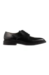 Sandro Glazed Leather Derbies In Black