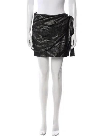 Pre-owned Sandro Glitter Accents Mini Skirt In Multi