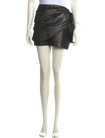 Pre-owned Sandro Glitter Accents Mini Skirt In Multi
