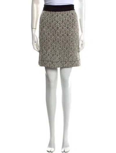 Pre-owned Sandro Glitter Accents Mini Skirt W/ Tags In Neutral