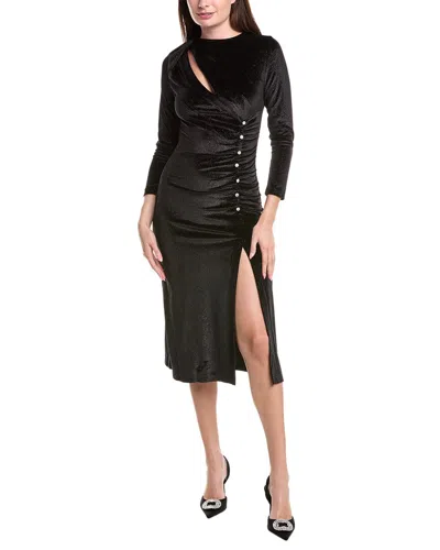 SANDRO SANDRO GLITTER VELVET MIDI DRESS