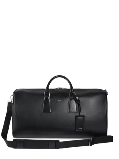 Sandro Grained-effect Holdall In Black
