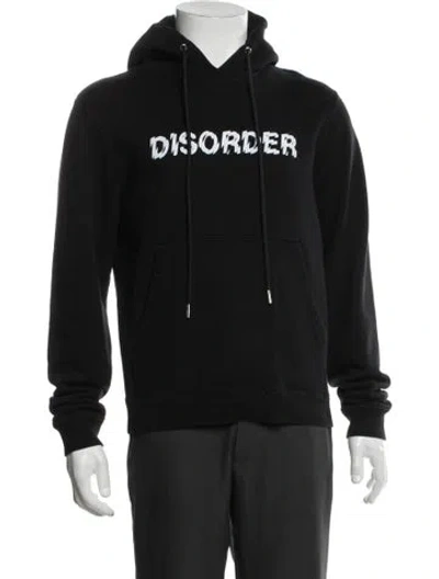 Pre-owned Sandro Graphic Print Crew Neck Hoodie In Black