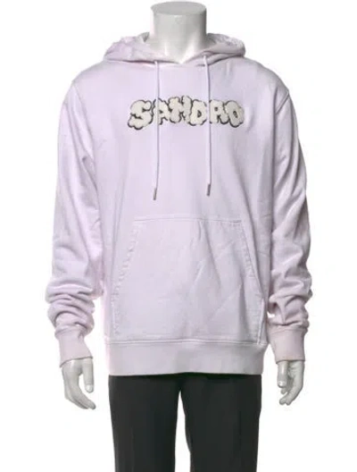 Pre-owned Sandro Graphic Print Crew Neck Hoodie In Multicolor