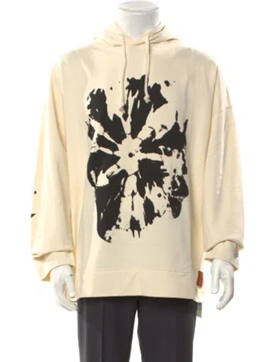 Pre-owned Sandro Graphic Print Crew Neck Hoodie W/ Tags In Neutral