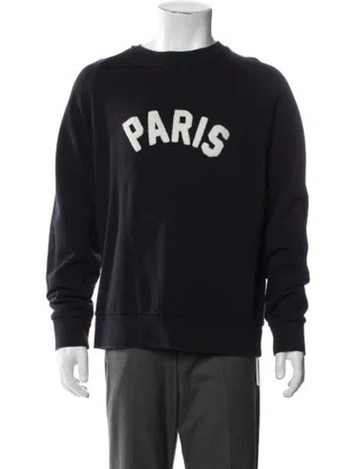 Pre-owned Sandro Graphic Print Crew Neck Sweatshirt In Black/red