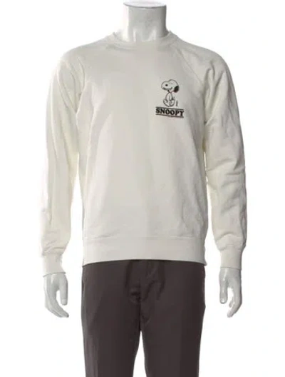 Pre-owned Sandro Graphic Print Crew Neck Sweatshirt In Neutral