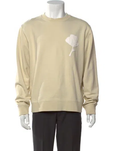 Pre-owned Sandro Graphic Print Crew Neck Sweatshirt In Neutrals