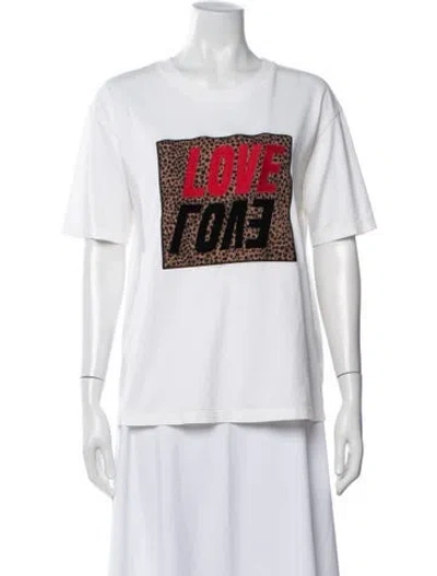 Pre-owned Sandro Graphic Print Crew Neck T-shirt In Black/red/white