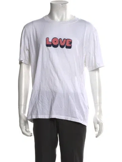 Pre-owned Sandro Graphic Print Crew Neck T-shirt In Multi
