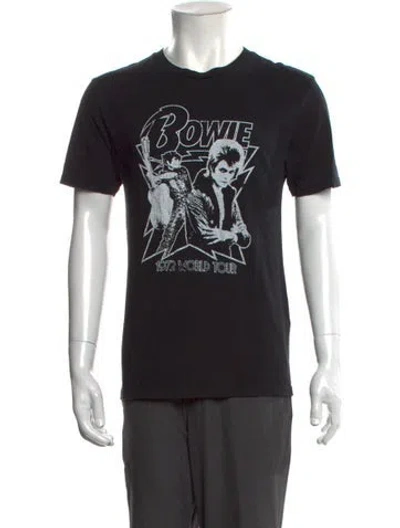 Pre-owned Sandro Graphic Print Crew Neck T-shirt In Multi