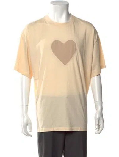 Pre-owned Sandro Graphic Print Crew Neck T-shirt In Neutral
