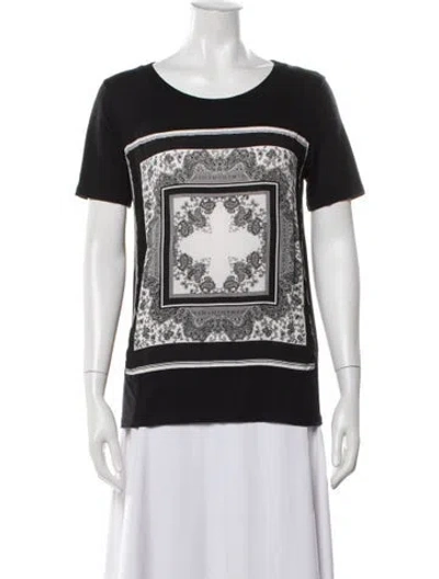 Pre-owned Sandro Graphic Print Crew Neck T-shirt In White