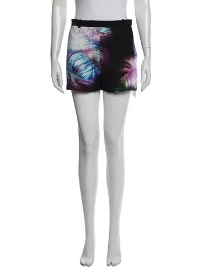 Pre-owned Sandro Graphic Print Mini Shorts In Black