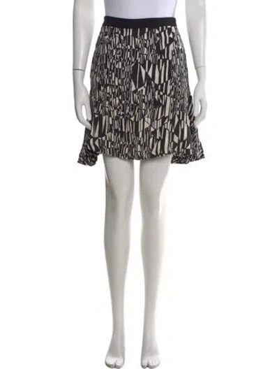 Pre-owned Sandro Graphic Print Mini Skirt In Black