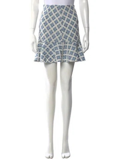 Pre-owned Sandro Graphic Print Mini Skirt In Blue