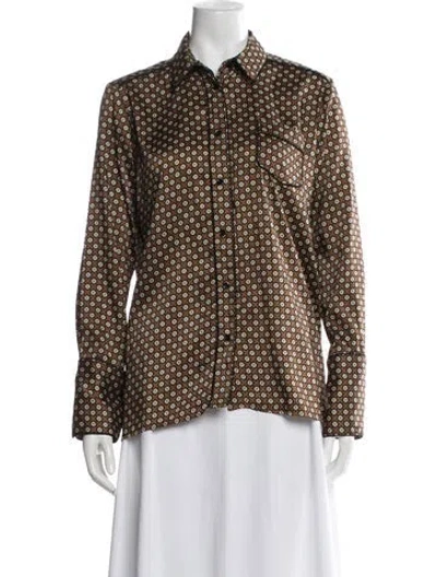 Pre-owned Sandro Graphic Print Pajamas In Brown