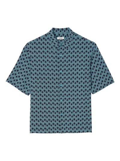 Sandro Graphic-print Short-sleeve Shirt