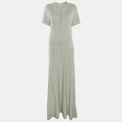 Pre-owned Sandro Green Lurex Knit Dress M