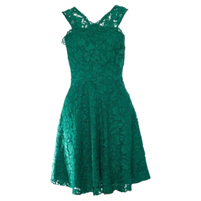 Pre-owned Sandro , Green Riviera Sleeveless Lace Dress.
