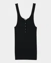 Sandro Grenat Buttoned Tank Top In Black