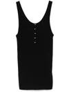 Sandro Grenat Buttoned Tank Top In Black
