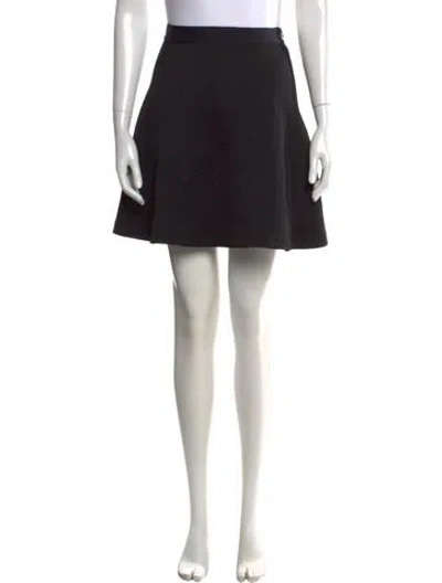 Pre-owned Sandro Grosgrain Trim Mini Skirt In Black