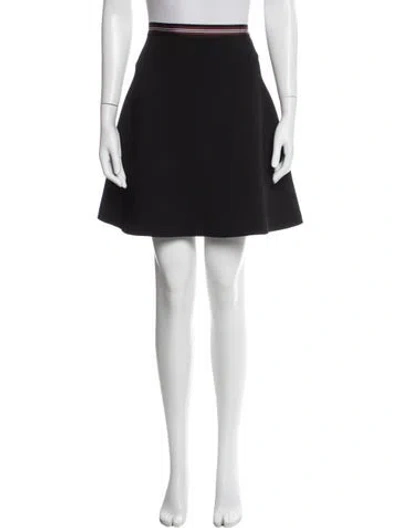 Pre-owned Sandro Grosgrain Trim Mini Skirt In Black