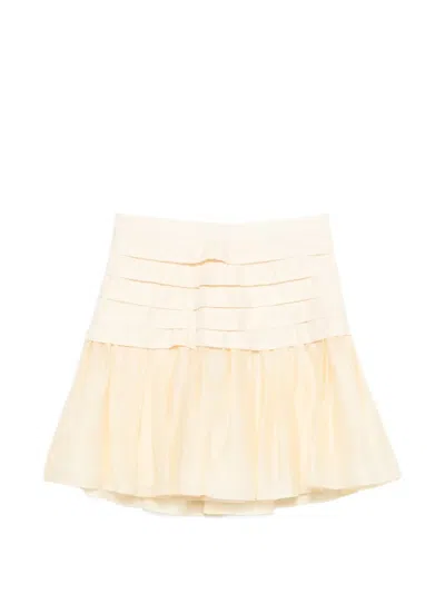 Sandro Hadley Tiered A-line Mini Skirt In Brown