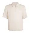 Sandro Loose-fit Shirt With Zipped Collar In Beige