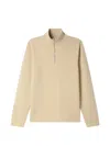 Sandro Half-zip Sweatshirt In Neutral