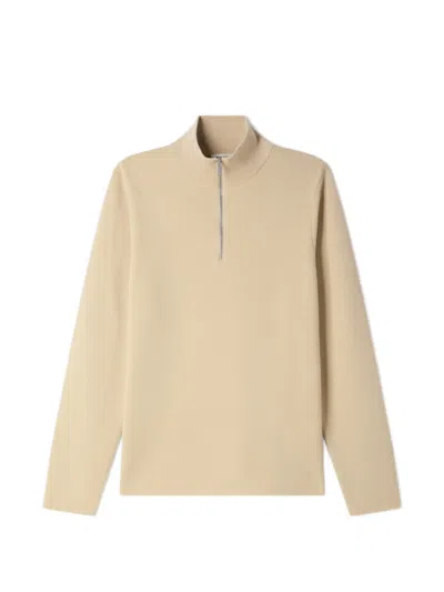Sandro Half-zip Sweatshirt In Neutral