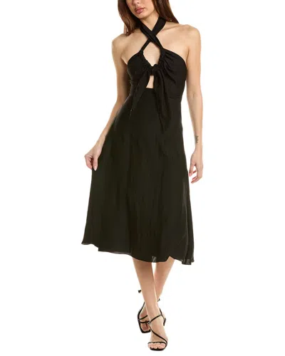 SANDRO SANDRO HALTER MIDI DRESS